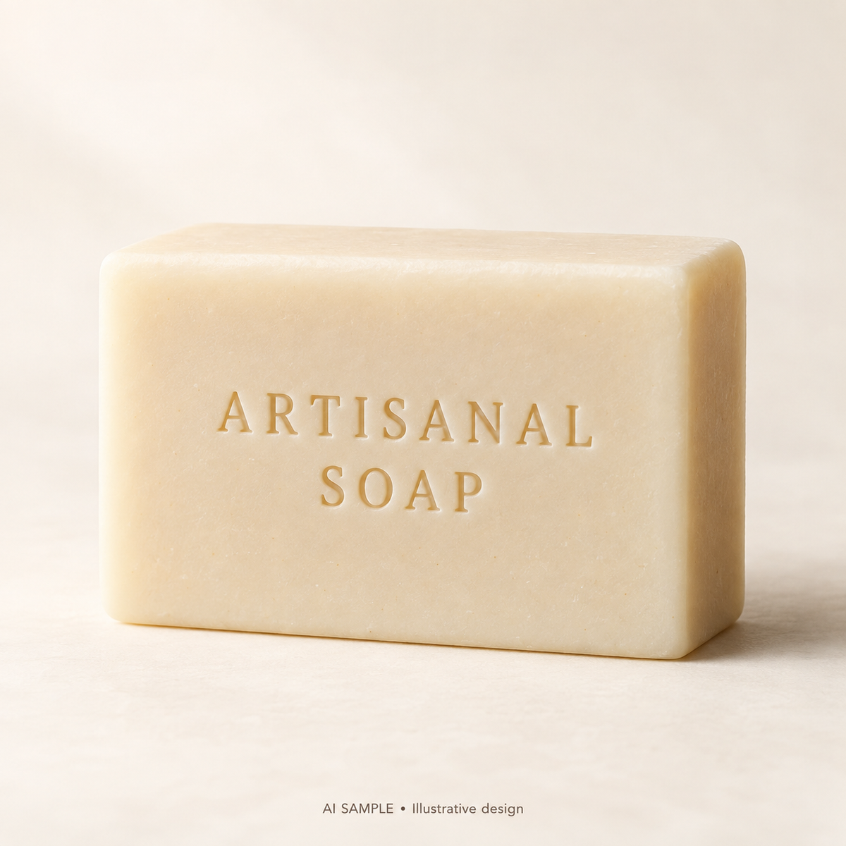 AI SAMPLE: Original illustrative concept for Artisan Bar Text Stamp 01. Not an actual product photograph. Design, proportions and colors require merchant approval. Props are not included.