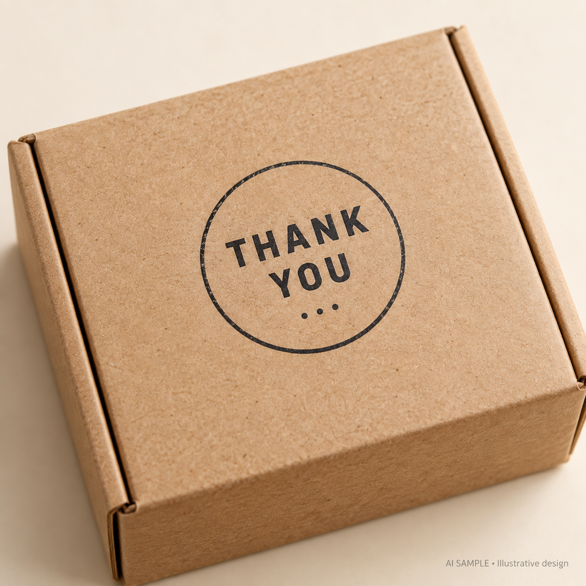 AI SAMPLE: Original illustrative concept for Simple Appreciation Stamp. Not an actual product photograph. Packaging props are not included.