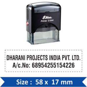 Shiny Account Number Stamp S-844