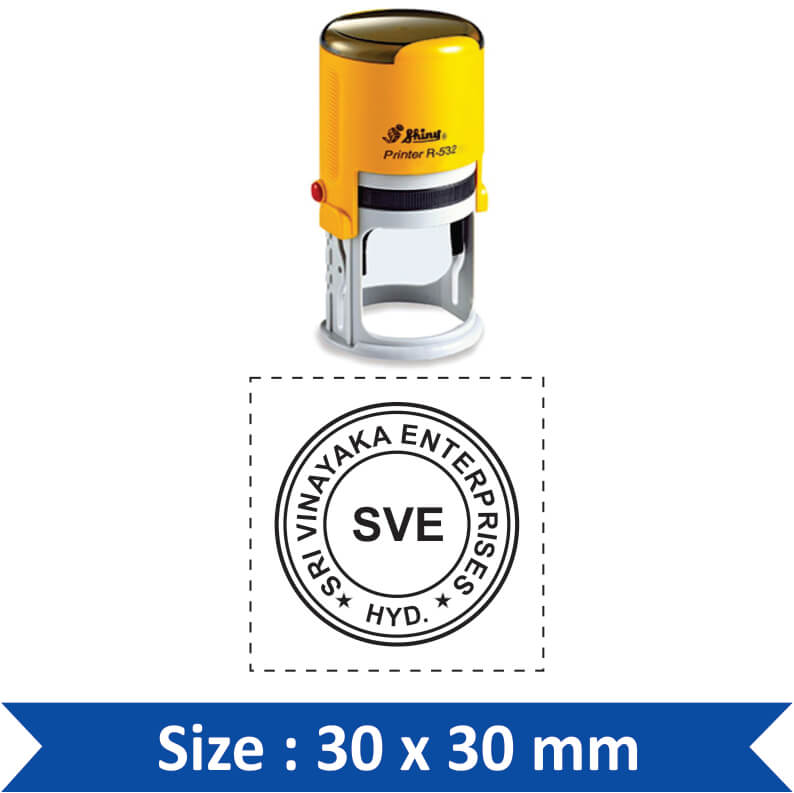 shiny round stamp S-03