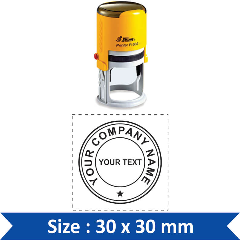 shiny round stamp S-04