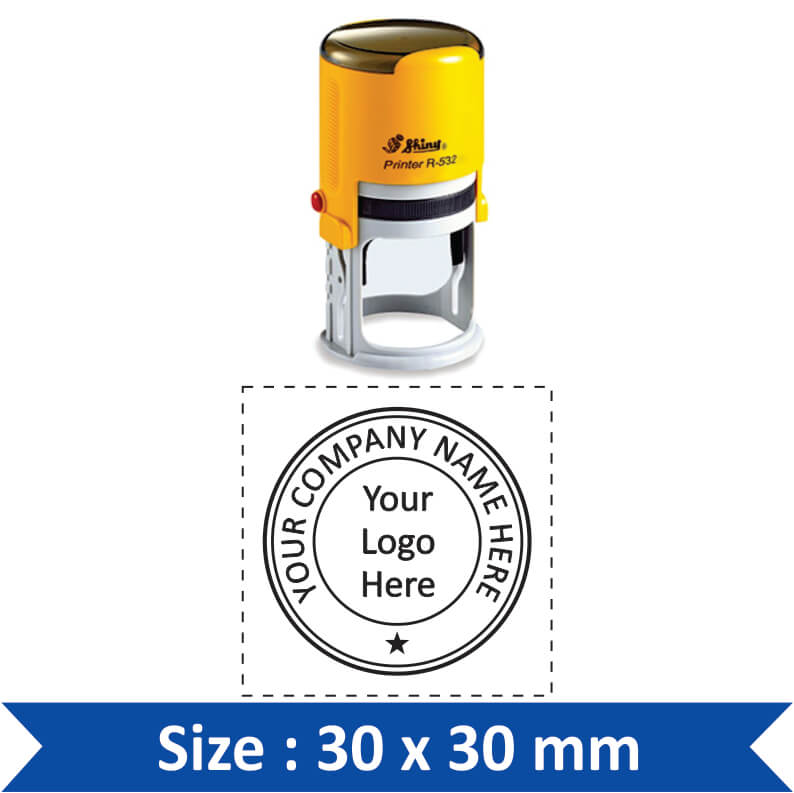 shiny round stamp S-06