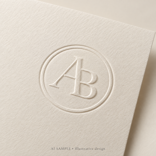 AI SAMPLE: Original illustrative concept for Personal Emblem Paper Embosser. Not an actual product photograph. Design, proportions and colors require merchant approval. Props are not included.