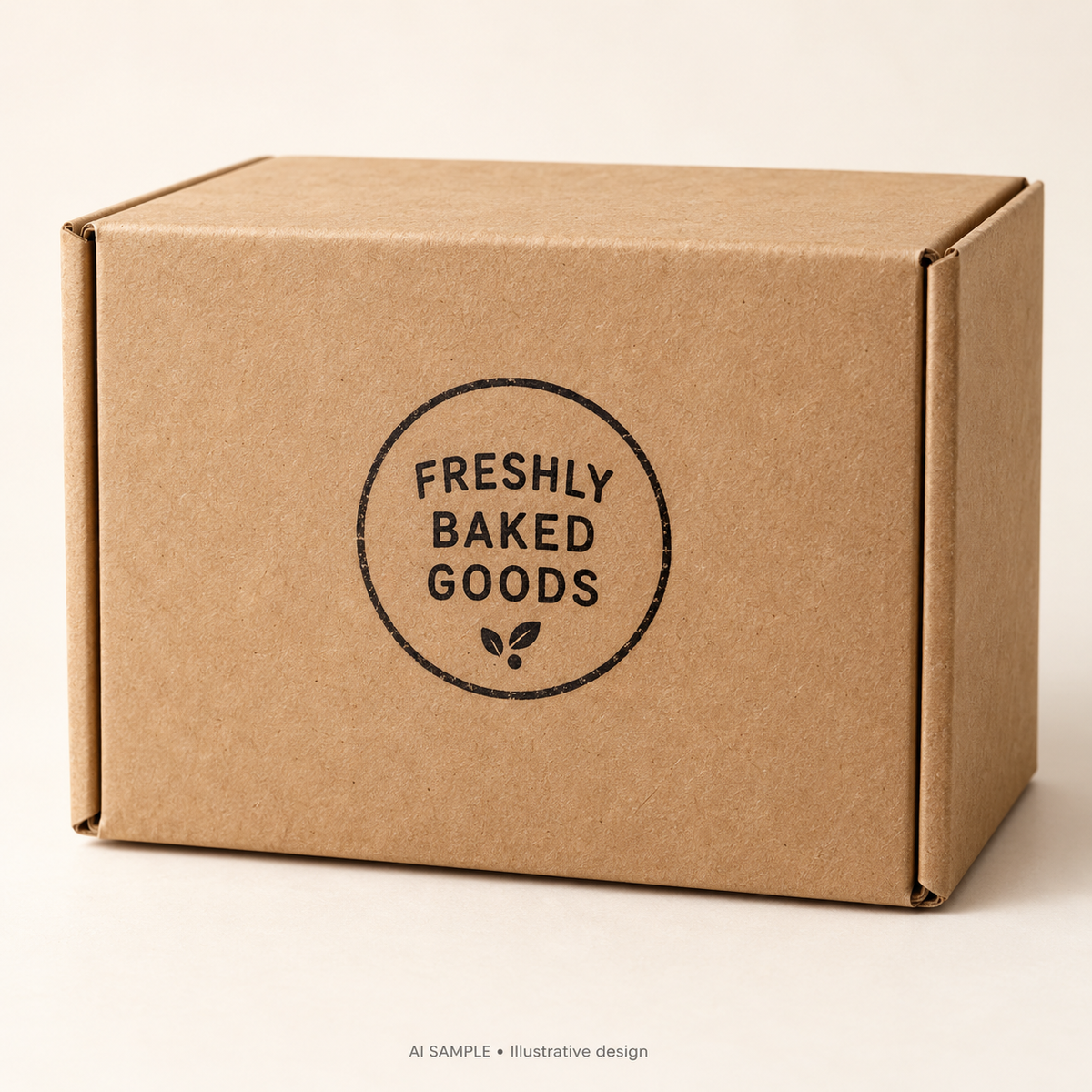 AI SAMPLE: Original illustrative concept for Bakery Batch Message Stamp. Not an actual product photograph. Design, proportions and colors require merchant approval. Shown surface demonstrates the imprint and is not included.