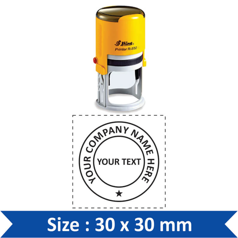 shiny round stamp S-05