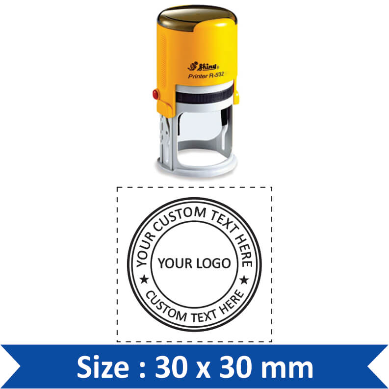 shiny round stamp S-07