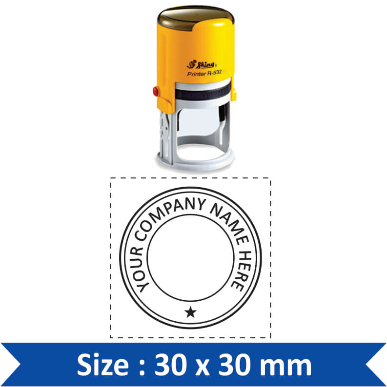 shiny round stamp S-09